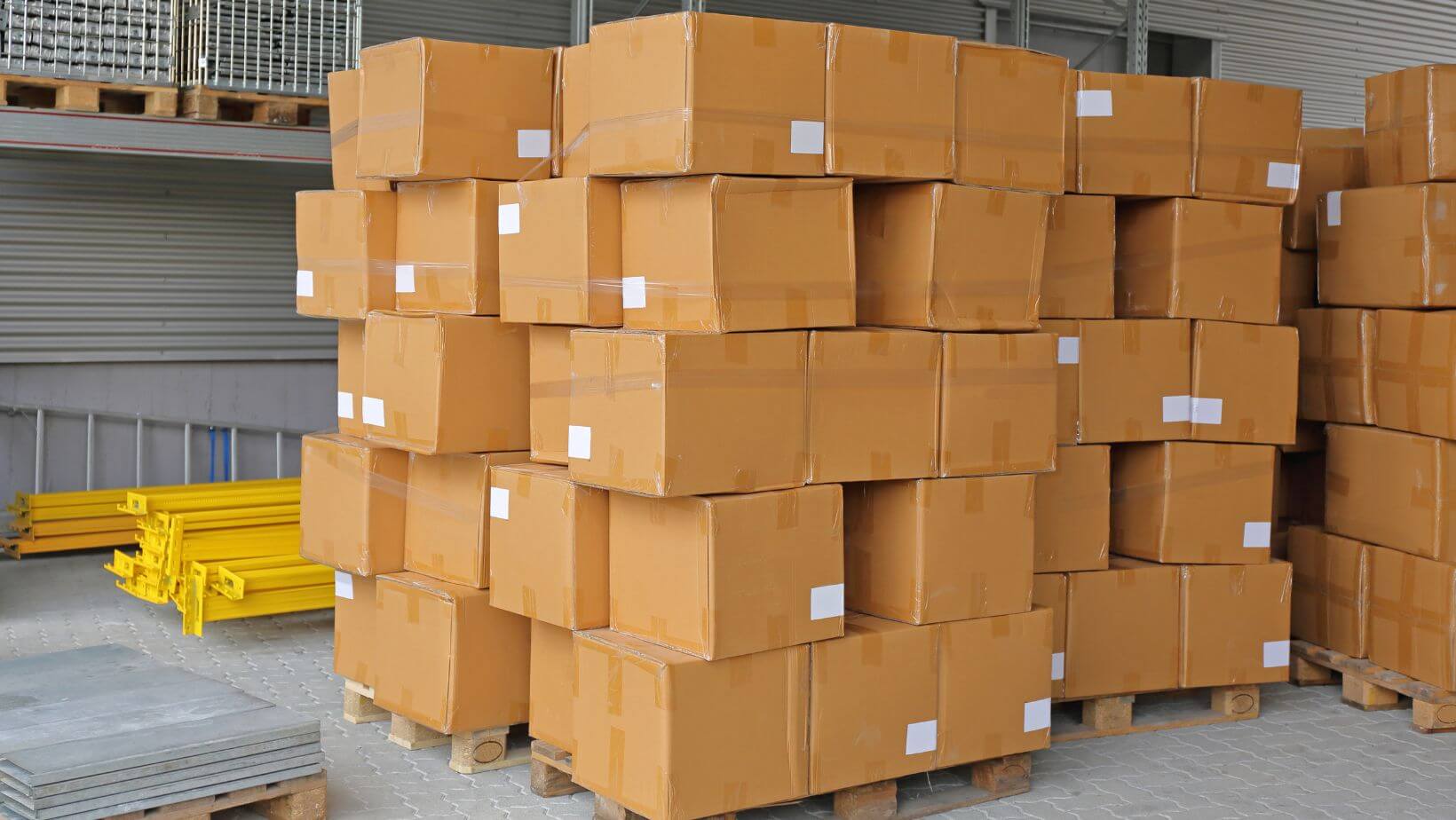 warehouse boxes ready for product destruction